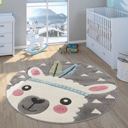 Kindervloerkleed - Elara - Grijs - 80x150 cm