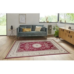 Klassiek vloerkleed - Laagpolig - Antik Flowers - Franjes - Rood - 160 X 230 CM