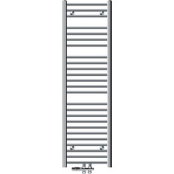 Badkamer radiator middenaansluiting 400x1500 mm chroom recht met set onderaansluiting LuxeBath