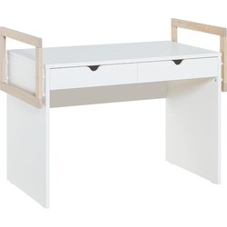 2-lades bureau met houten randen - STIGE