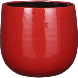 Mica Decorations Pablo Bloempot - 25x25x20 cm - Keramiek - Rood