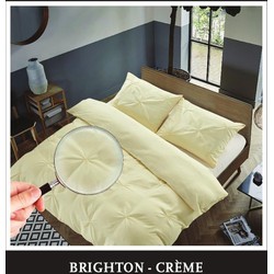 Hotel Home Collection - Dekbedovertrek - Brighton - 200x200/220 +2*60x70 cm - Creme