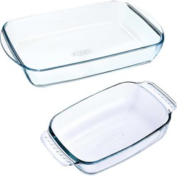 2x Ovenschaal/braadslede 1,2 en 2,6 liter - Ovenschalen