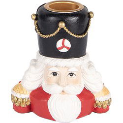 Clayre & Eef Kandelaar Notenkraker 8x6x9 cm Rood Kunststof