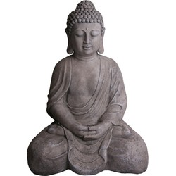 Decoratie Boeddha beeld grijs 71 cm - Beeldjes