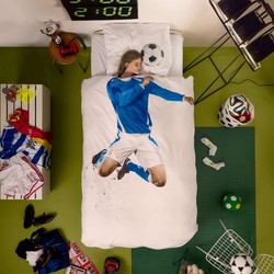 Snurk Amsterdam Dekbedovertrek Soccer Champ Blue 240 x 200/220 cm incl. 2 kussenslopen 60 x 70 cm