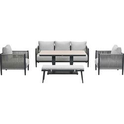 Garden Impressions Tavira - Brugge loungeset 5-delig - grey sand