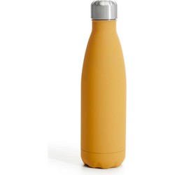 Steel Bottle - Stalen waterfles 50cl - Rubber coating - Geel