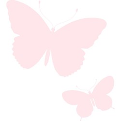 Origin Wallcoverings fotobehang vlinders zacht roze - 1,5 x 2,79 m - 357221