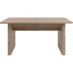Uitschuifbare eettafel van 160 tot 200 cm, decor eik en travertin  SAI