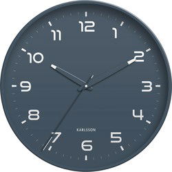 Karlsson - Wandklok Orgullo - Classic blue- Ø40cm