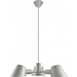 3-koppige hanglamp modern en tijdloos design - grijs