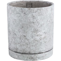 PTMD Bloempot Vik - 24x24x27 cm - Cement - Grijs