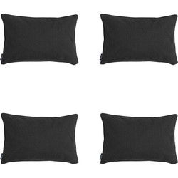 Madison -  Sierkussen Black canvas eco+ - Ca. 30x50 cm - Set van 4
