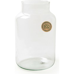 Jodeco Bloemenvaas Gigi - helder transparant - eco glas - D19 x H30 cm - Basic model vaas - Vazen