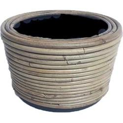 Drypot Round Stripe Grey - diameter 19x12 cm