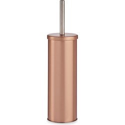 Berilo Toiletborstel met houder - metaal - koperkleurig - 38 cm - Toiletborstels