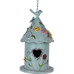 Clayre & Eef Vogelhuis 16x19x29 cm Blauw Metaal
