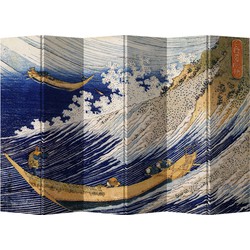 Fine Asianliving Japans Kamerscherm Scheidingswand B240xH180cm Oceaan