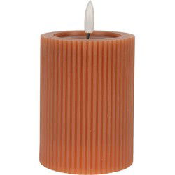 Clayre & Eef LED Kaars Ø 8x13 cm Bruin Wax