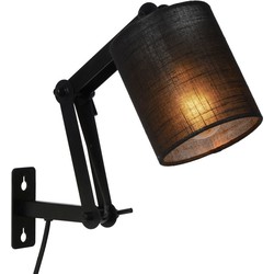 Zwart industriële en luxe vibes wandlamp 12 cm E27
