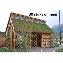Minimaal 30 stuks! Sedummixmat T Compleet (incl. drainage type 11c & daktuinsubstraat) per 1.2 m2 max. 45 graden