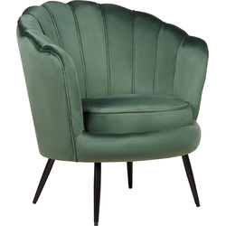 LOVIKKA - Fauteuil - Groen - Fluweel