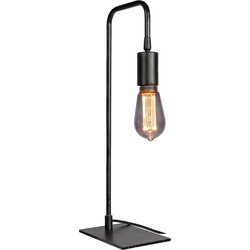 Tafellamp 1-Lichts Zwart - Staal - Gun Metal - Lamp Kevin