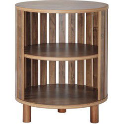 Ronde bijzettafel met open latten - H50 cm