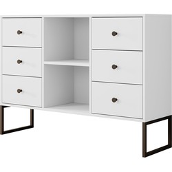 Meubella Dressoir Lyndall - Wit - 115 cm