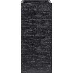 DION - Plantenbak - Zwart - 26 cm - Klei-vezelmengsel