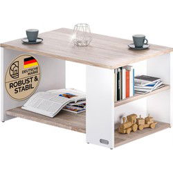 Salontafel Santa Cruz Wit Eik 90x60x50cm