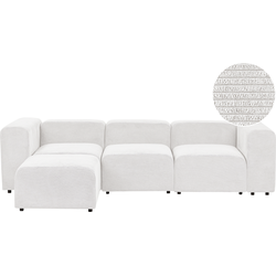 FALSTERBO - Modulaire 3-zitsbank ottomaan - Gebroken wit - Corduroy
