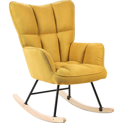 Beliani OULU - Schommelfauteuil-Geel-Polyester