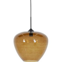 Light&living Hanglamp Ø40x34 cm MAYSON glas bruin-zwart