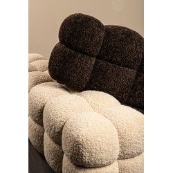 PTMD Bankje Teddy - 160x45x43 cm - Textiel - Bruin