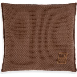Knit Factory Jesse Sierkussen - Tobacco - 50x50 cm - Inclusief kussenvulling