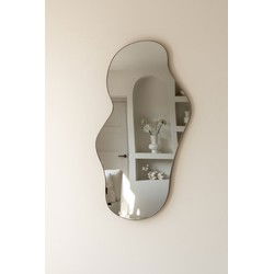 Indore Home - Spiegel Troas - organische vorm - asymmetrisch - wandspiegel - 110cm - goud