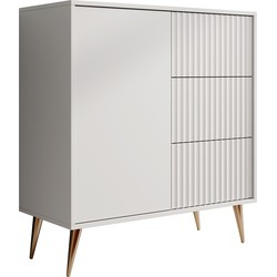 Meubella Dressoir Winq - Wit - 90 cm