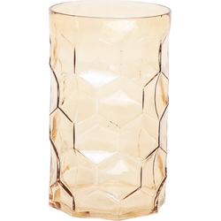Housevitamin Pattern Vase - Amber - Glass - 15x24,5cm