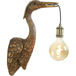 Crane Wandlamp 1 lichts 29,5x16x48cm antiek brons - Bohemian - 2 jaar garantie