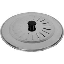 Gerimport Universele spatdeksel/pannendeksel voor pannen - RVS - 20 cm - Pannendeksels