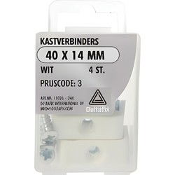 Kastverbinders 40 14mm wit 4st