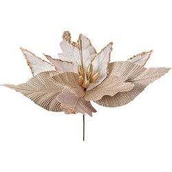 Clayre & Eef Kunstbloem Kerstster Beige Kunststof