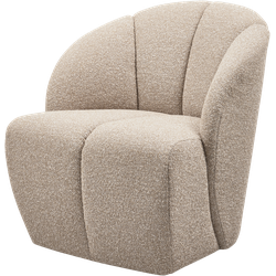 WOOOD Mojo Draaifauteuil - Bouclé - Beige Melange - 75x68x77