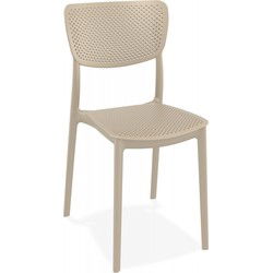 PALMA geperforeerde terrasstoel 53x45x82 cm Taupe