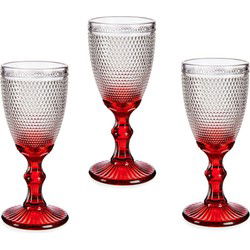 Vivalto - Luxe Wijnglazen Monaco serie - 6x - gouden voet 240 ml - Wijnglazen