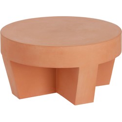 Kave Home - Vilena koffietafel terracotta Ø 60 cm