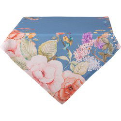 Clayre & Eef Tafelkleed Blauw Katoen Bloemen