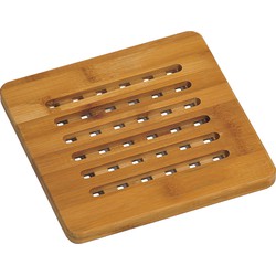 1x Houten onderzetters 20 x 20 cm vierkant - Panonderzetters